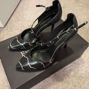 Enzo Angliolini Black Snake Skin Pumps - new in box!